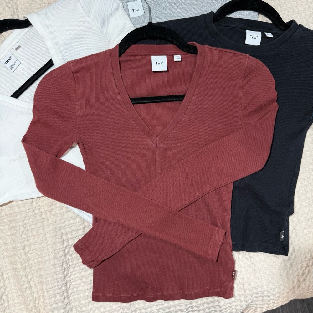 Four TNA Long Sleeve Tops